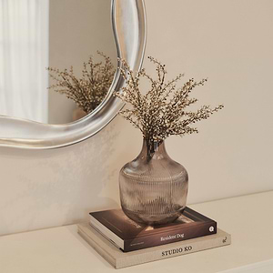 Riva - Brushed Chrome Pond Shaped Irregular Mirror 90cm x 85cm