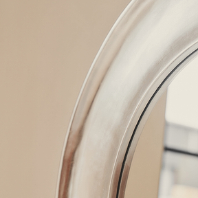 Porta - Full Length Arched Brushed Chrome Large Mirror 180cm x 70cm