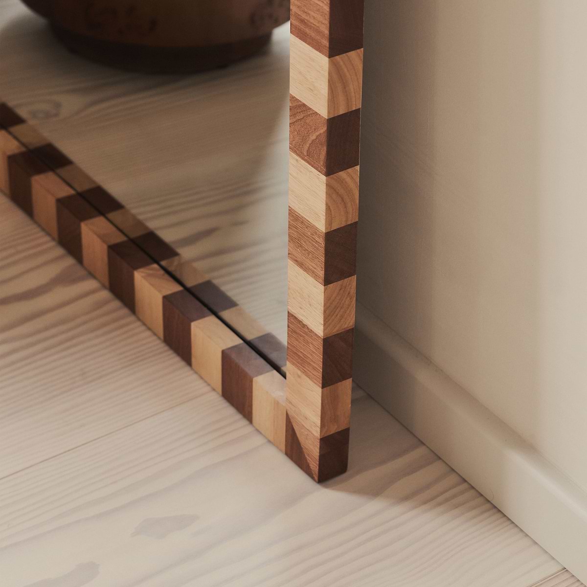 Tessera - Dark Wood & Light Wood Chequered Rectangular Wooden Mirror 180cm x 90cm