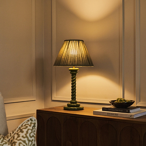 Cordelia - Olive Green Pleated Shade Table Lamp