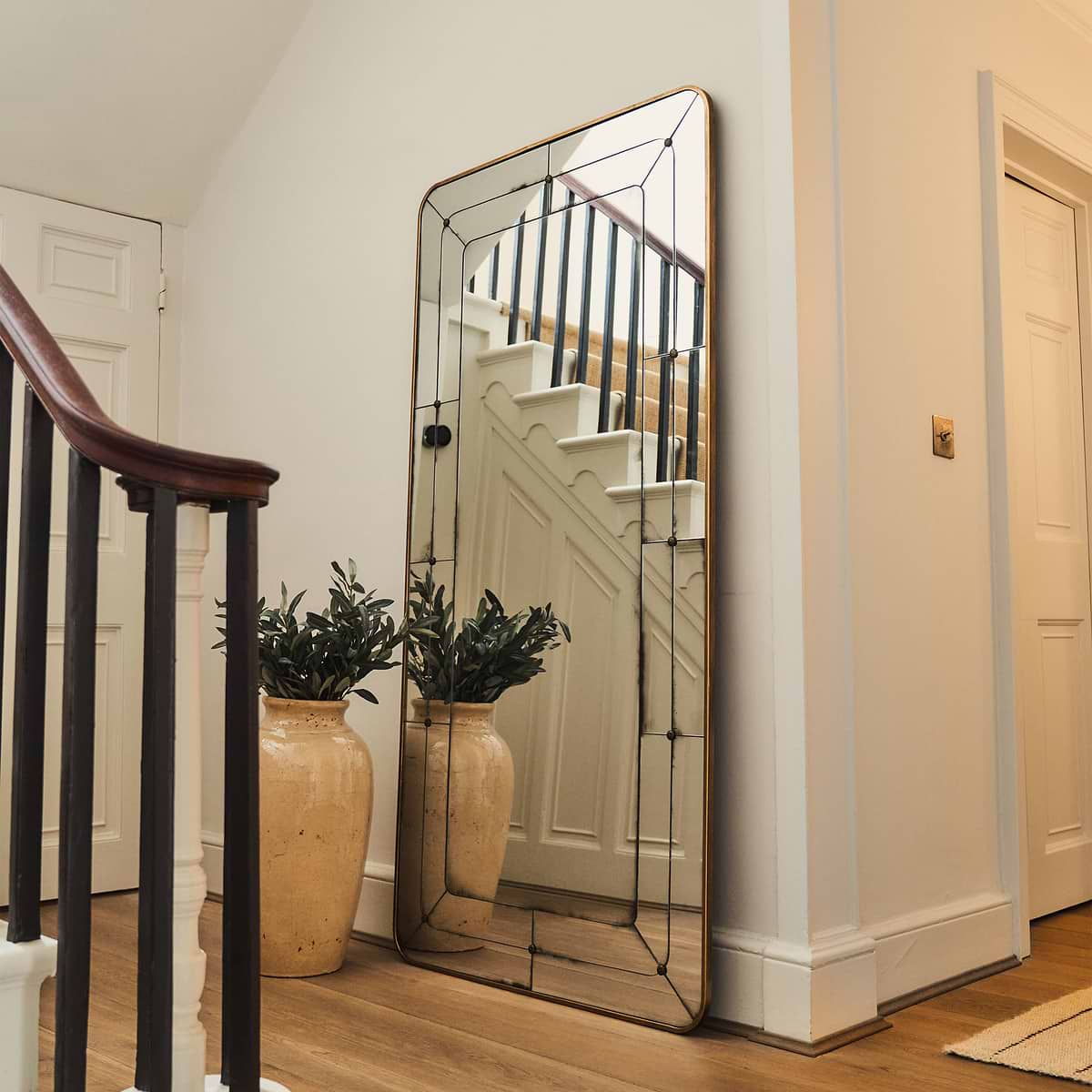 Teramo - Full Length Gold Antique Glass Metal Mirror 180cm x 90cm