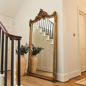 Francesca - Gold Arched Ornate Full Length Mirror 185cm x 100cm