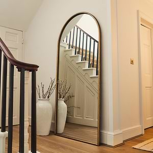 Corra - Gold Full Length Arched Rope Twist Mirror 190cm x 90cm