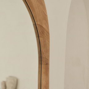 Lingotto - Extra Large Full Length Light Wood Arched Mirror 190cm x 90cm