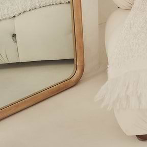 Lingotto - Extra Large Full Length Light Wood Arched Mirror 190cm x 90cm