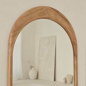 Lingotto - Extra Large Full Length Light Wood Arched Mirror 190cm x 90cm