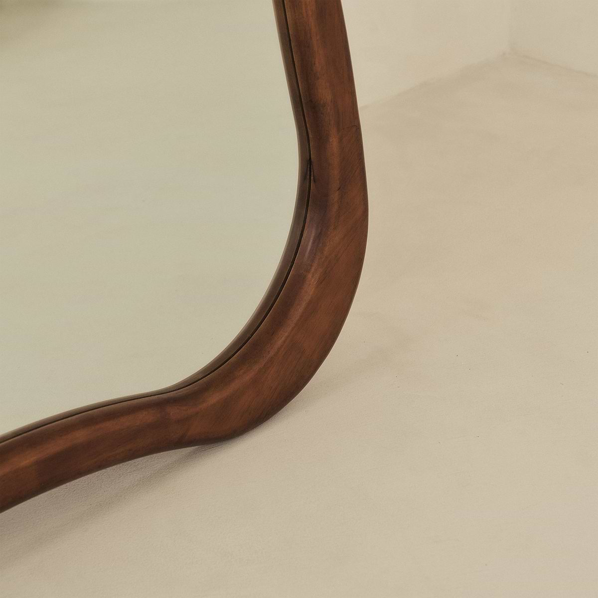 Arcurva - Extra Large Full Length Dark Wood Irregular Mirror 190cm x 120cm