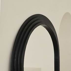 Luciana - Full Length Arched Charred Black Mirror 180cm x 110cm