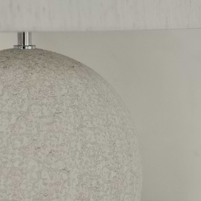 Corsica - Large Stone Ceramic Drum Shade Table Lamp