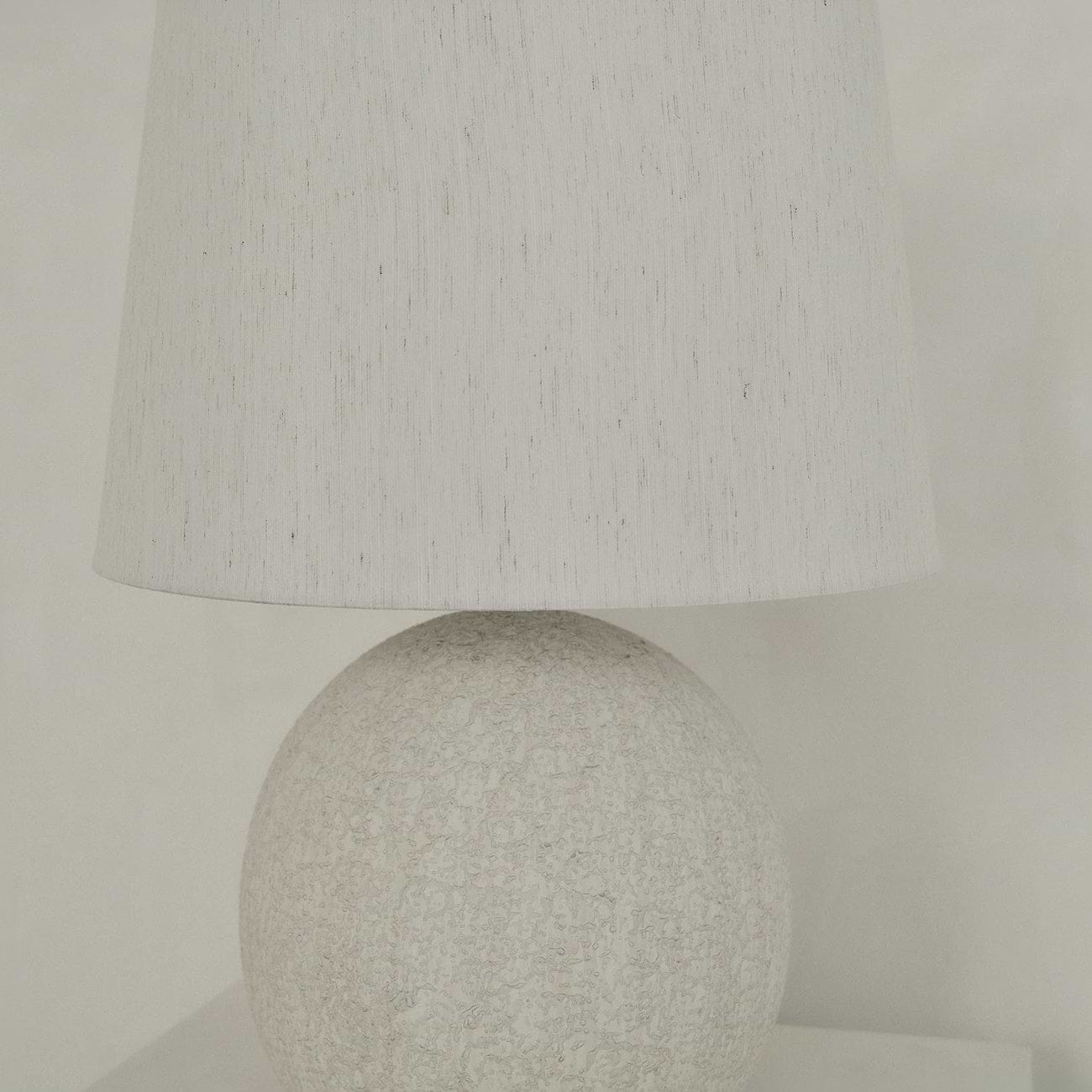 Corsica - Large Stone Ceramic Drum Shade Table Lamp