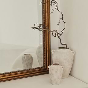 James - Large Gold Arched Wall Mirror 110cm x 80cm
