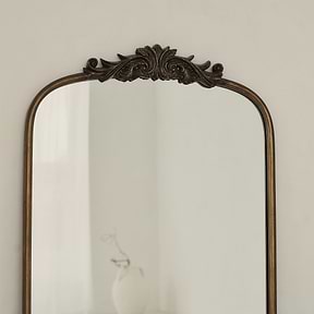 Amelia - Gold Arched Metal Portrait Mirror 100cm x 64cm