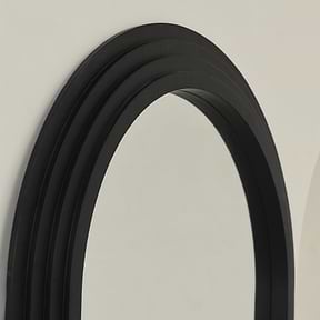 Luciana - Full Length Arched Charred Black Mirror 196cm x 104cm