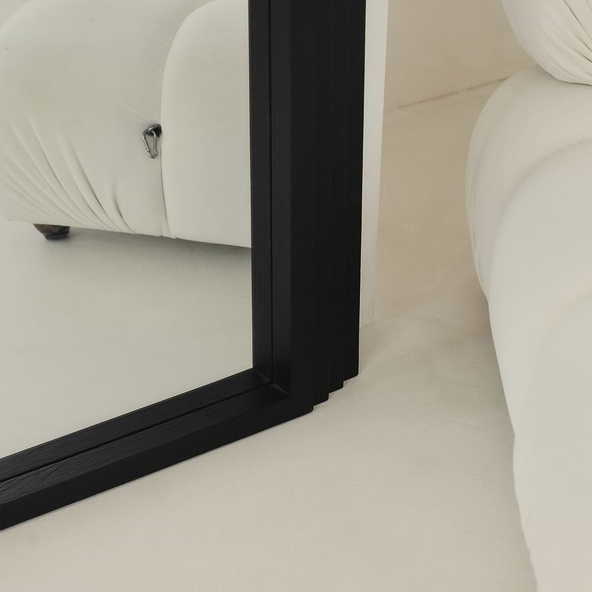 Luciana - Full Length Arched Charred Black Mirror 196cm x 104cm