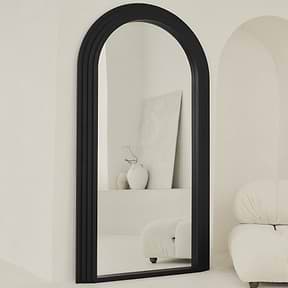 Luciana - Full Length Arched Charred Black Mirror 196cm x 104cm