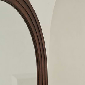 Luciano - Large Full Length Arched Dark Wood Mirror 180cm x 90cm