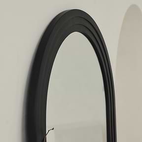 Luciano - Large Full Length Arched Black Mirror 180cm x 90cm