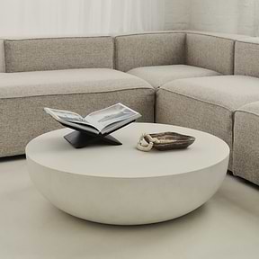 Enzo - Large Minimal Concrete Round Coffee Table
