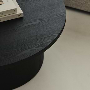 Madison - Large Black Wooden Round Coffee Table