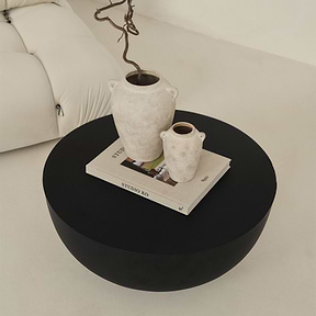 Enzo - Minimal Onyx Round Coffee Table