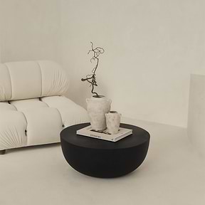Enzo - Minimal Onyx Round Coffee Table