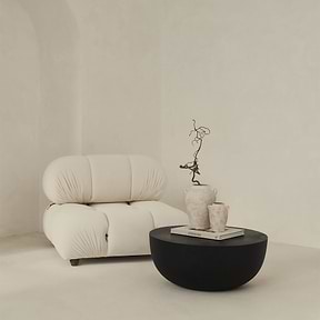 Enzo - Minimal Onyx Round Coffee Table