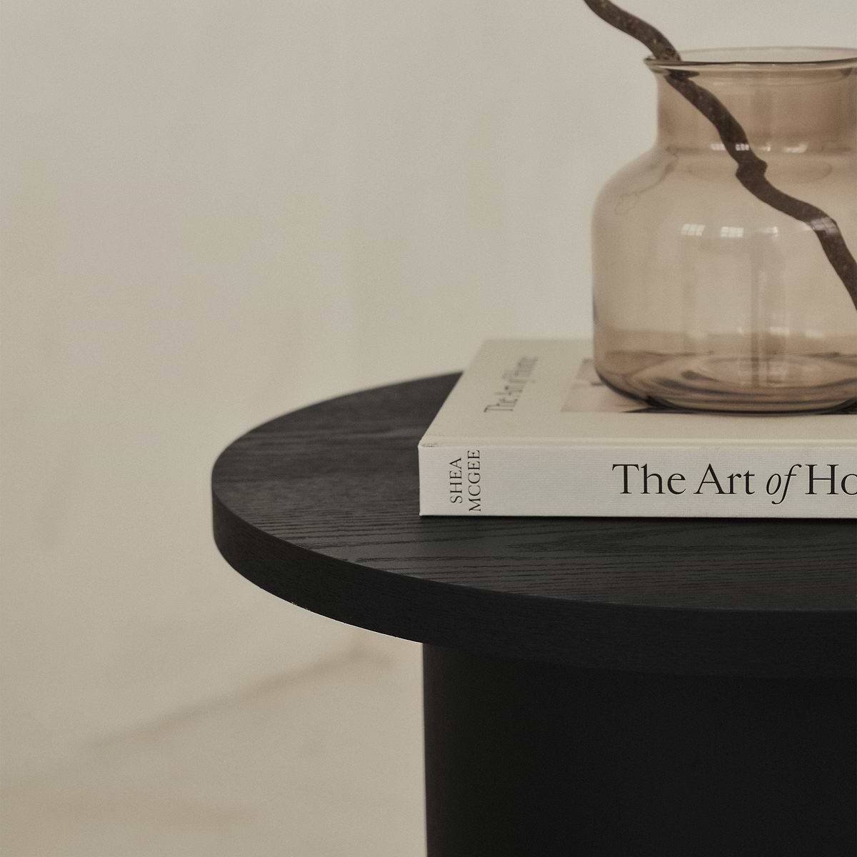 Madison - Black Wooden Round Side Table