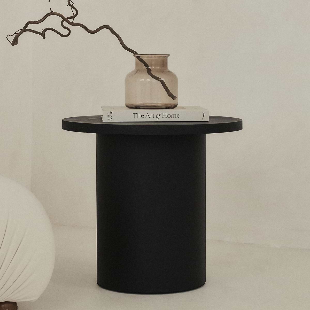 Madison - Black Wooden Round Side Table