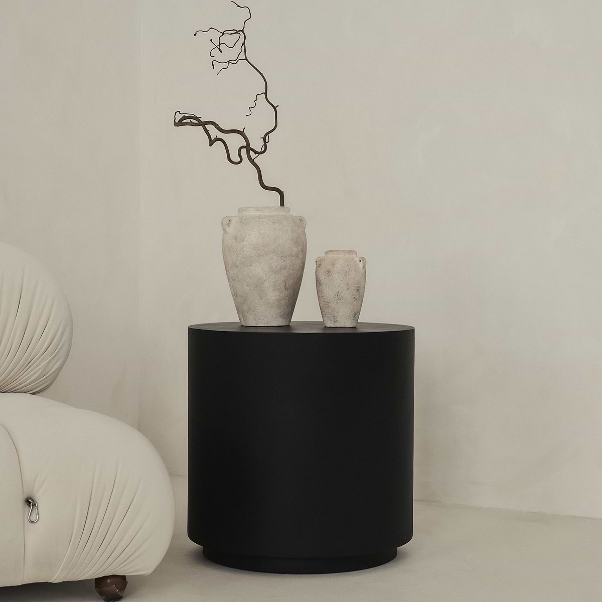 Angelo - Minimal Onyx Round Side Table