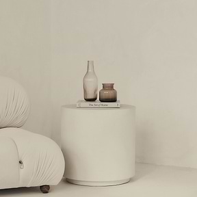 Angelo - Minimal Concrete Round Side Table
