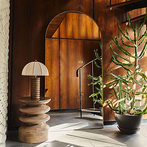 Theo - Full Length Gold Arched Large Metal Mirror 180cm x 90cm