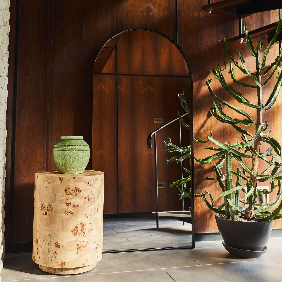 Arcus - Full Length Arched Black Large Metal Mirror 170cm x 80cm