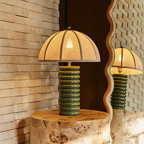 Odette - Olive Green Dome Shade Table Lamp