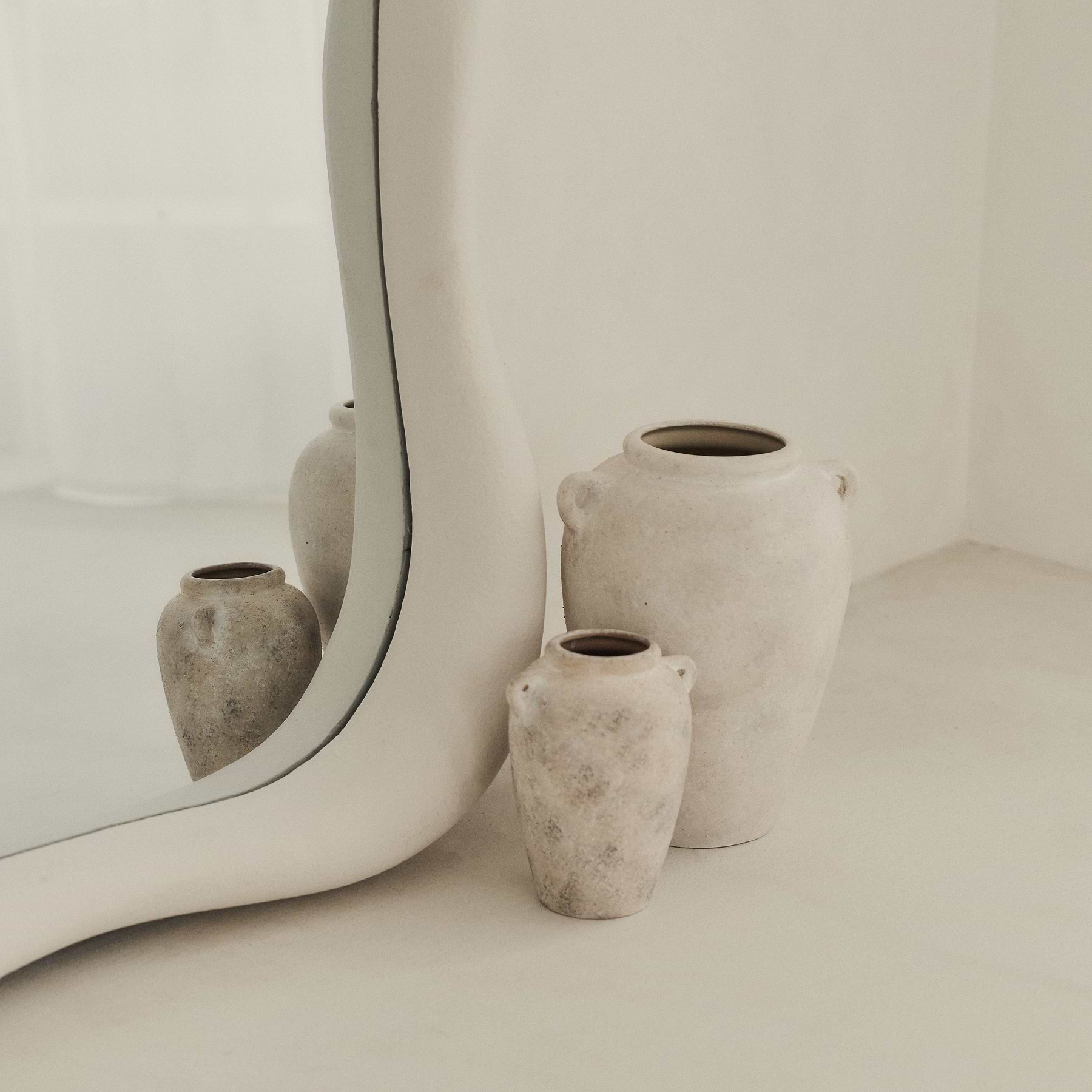 Wabi-Sabi - Large Concrete Irregular Wall Mirror 119cm x 76cm