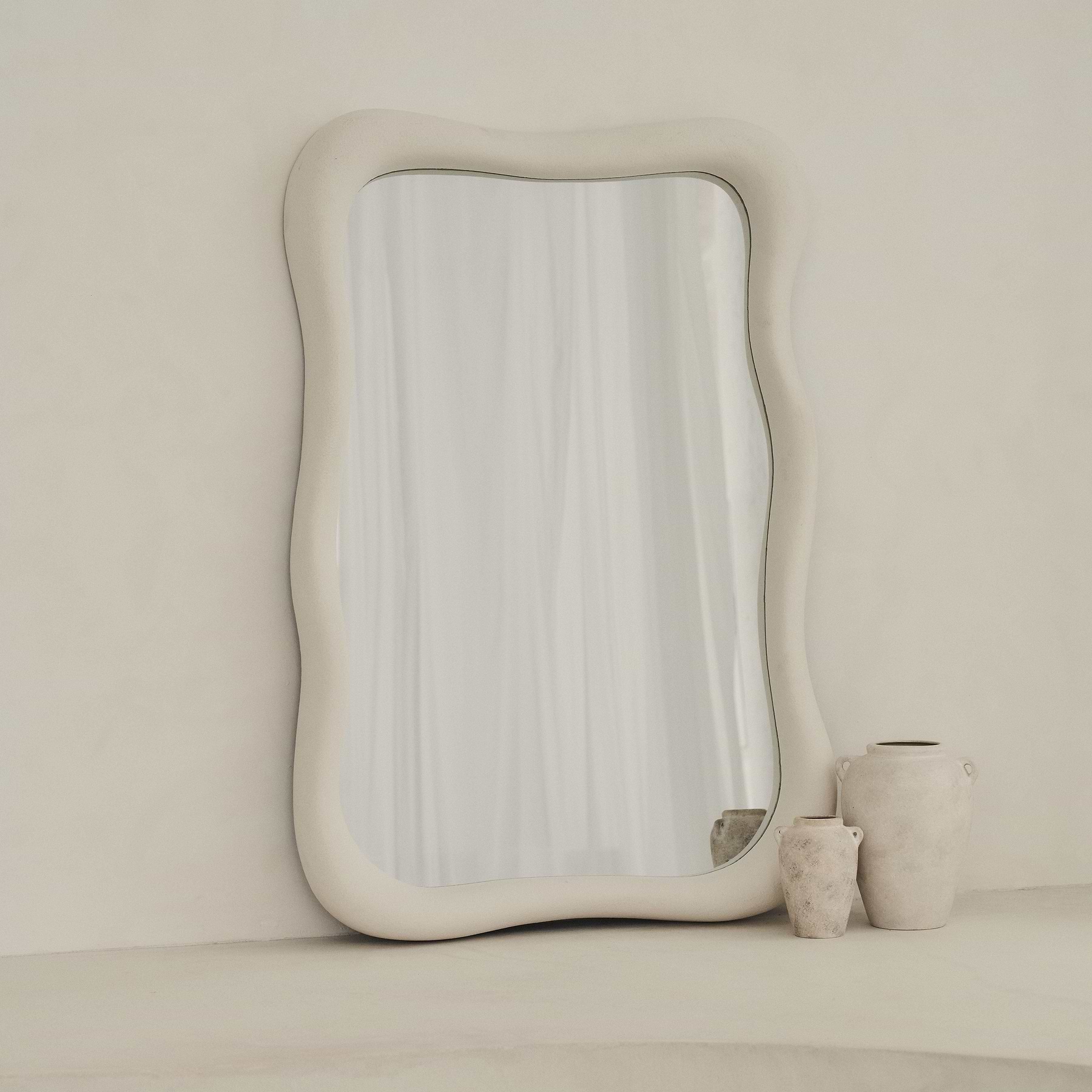 Wabi-Sabi - Large Concrete Irregular Wall Mirror 119cm x 76cm