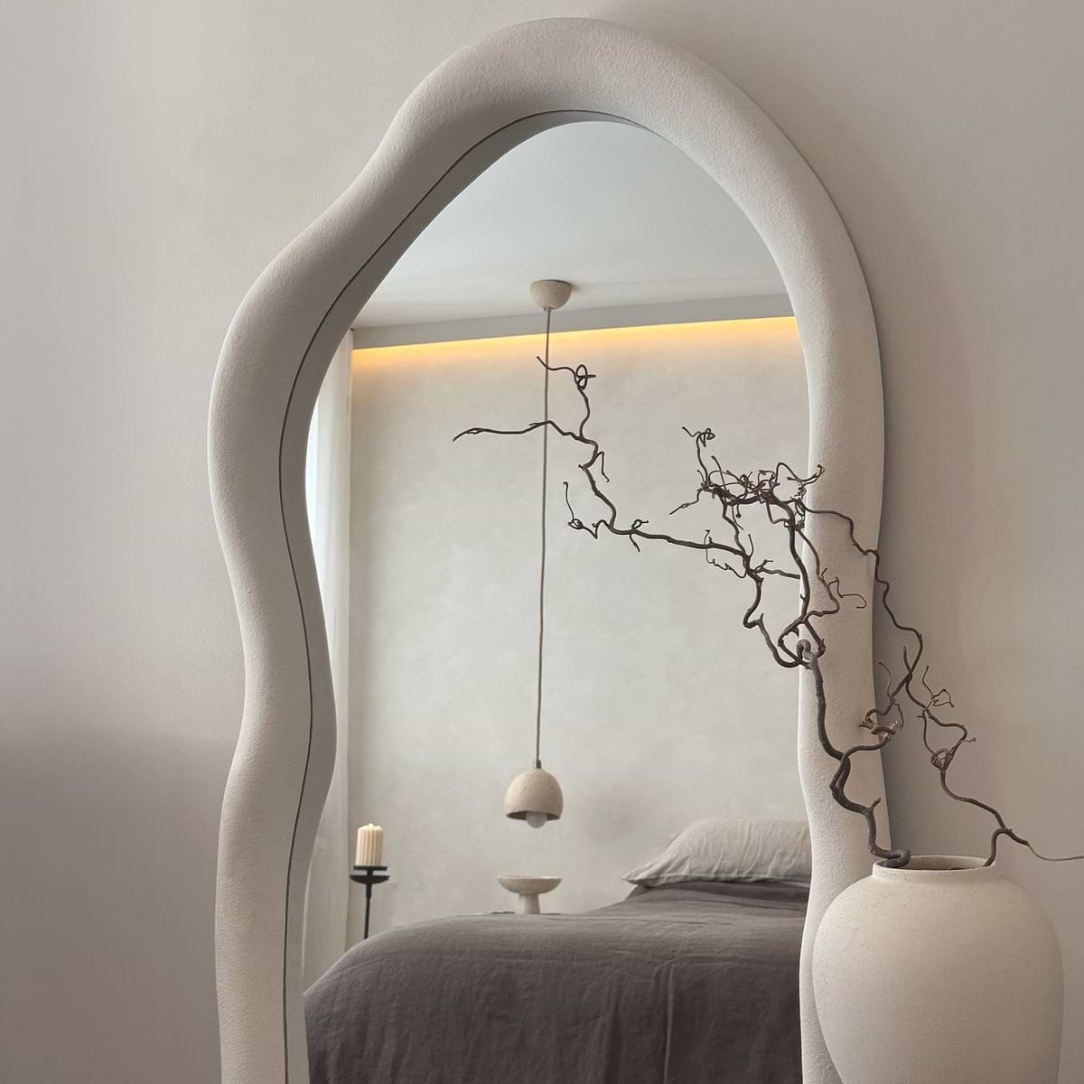 Wabi-Sabi - Large Full Length Concrete Irregular Mirror 170cm x 80cm