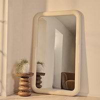 Obsidian - Full Length Rectangular Ivory Gloss Extra Large Mirror 200cm x 120cm