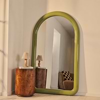 Obsidian - Full Length Arched Olive Gloss Extra Large Mirror 200cm x 120cm