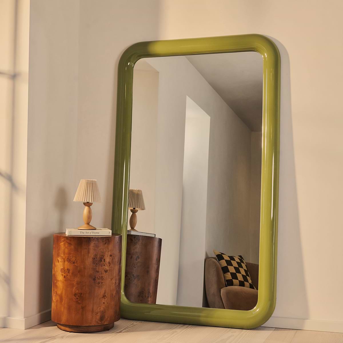 Obsidian - Full Length Rectangular Olive Gloss Extra Large Mirror 200cm x 120cm