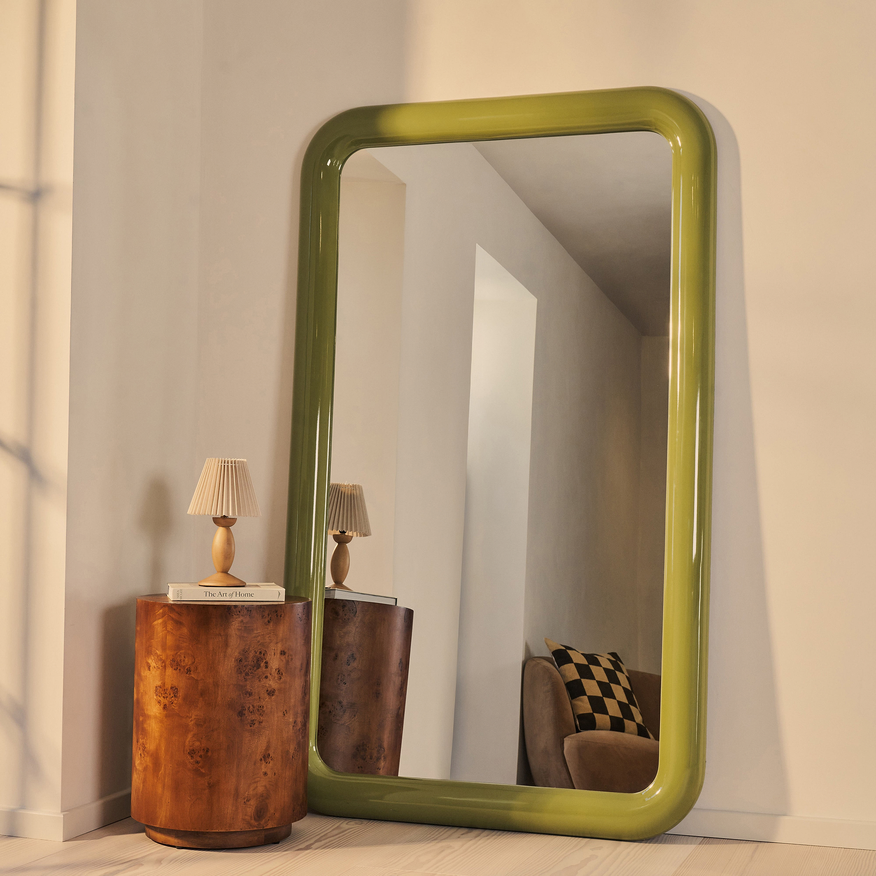 Obsidian - Full Length Rectangular Olive Gloss Extra Large Mirror 200cm x 120cm