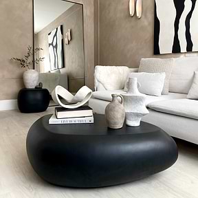 Zola - Minimal Onyx Pebble Coffee Table Extra Large