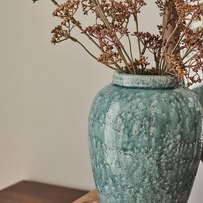 Portera - Coral Blue Gloss Ceramic Vase