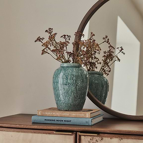 Portera - Coral Blue Gloss Ceramic Vase