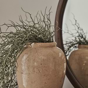 Portera - Beige Gloss Ceramic Vase