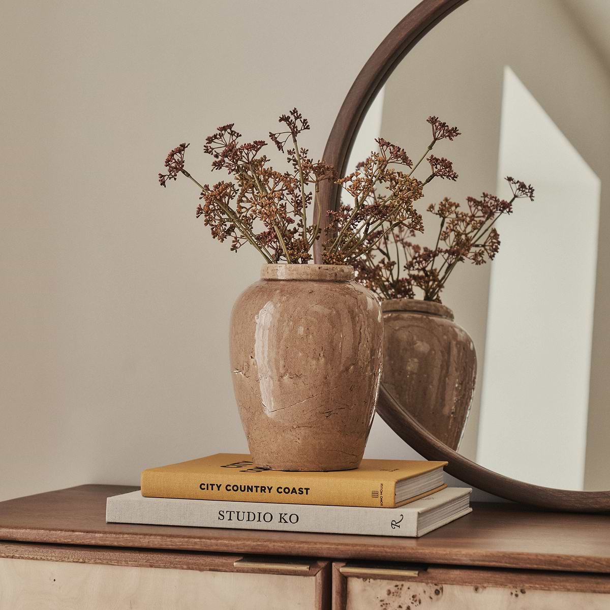 Portera - Caramel Gloss Ceramic Vase