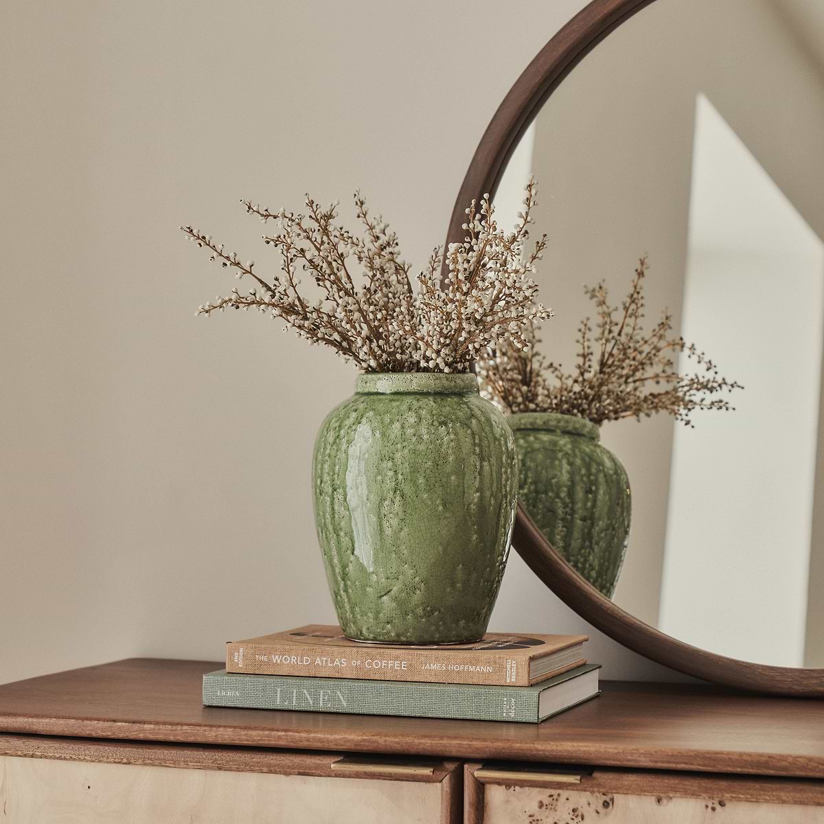 Portera - Jade Green Gloss Ceramic Vase