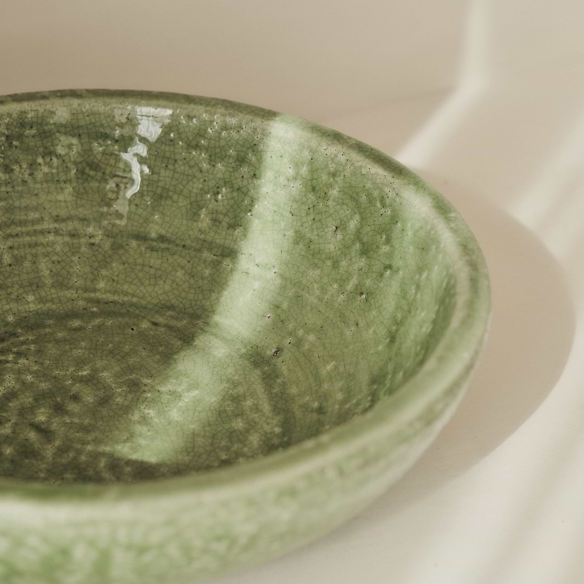 Portera - Jade Green Gloss Ceramic Decorative Bowl
