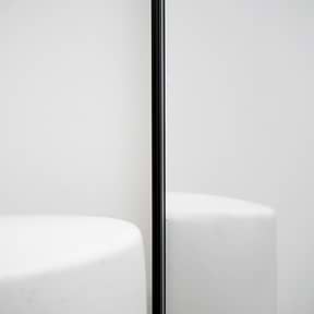 Full length black XXL metal mirror closeup