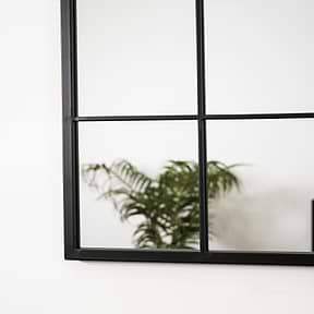 Brooklyn - Large Black Metal Mirror 140cm x 70cm