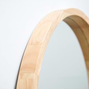Natural Organic Full Length Wooden Arched Mirror detail shot of wooden texture
